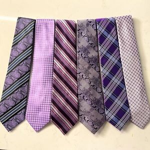 Vintage Silk Neck Ties Lot of 6